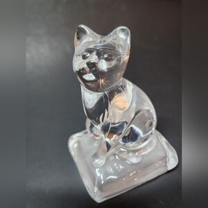 Cristal d'Arques Crystal Cat Figurine, 5 1/4" Tall